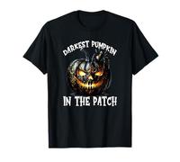 Creepy Halloween Graphic for Darkest Pumpkin in The Patch T-Shirt