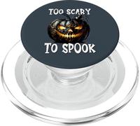 Creepy Halloween Pumpkin Face for Men Too Scary to Spook PopSockets PopGrip pour MagSafe