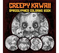 Creepy Kawaii Spiroglyphics One-color Coloring Book for Adults: 40 Spiral Puzzles Featuring Cute And Spooky Characters for Teens and Adults to Relax and Have Fun