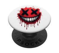 Creepy X Face Horror Smile - Halloween PopSockets PopGrip Adhésif