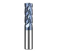 CREEYA 1 Pièces Fraise Carbure 18mm, 4 dents/4 tranchants Fraises, AlTiN Noir Revêtement Fraise CNC, VHM fraise en bout 18mm Pour Métal Bois Acrylique Plastique (18mm)