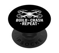 Créez Crash Repeat Drone Life PopSockets PopGrip Adhésif