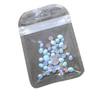 Créez un nail art élégant avec 50 pierres bleues mates œil de chat pour manucure professionnelle et nail art mat