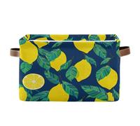 Créez un organiseur de placard rectangulaire pliable en tissu avec des citrons jaunes et verts éclatants