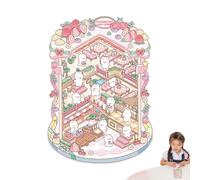Créez vos propres autocollants - autocollants autocollants de dessin animé tridimensionnels amusants | Scènes amusantes différentes, autocollants de vacances pour filles, et amis