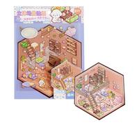 Créez vos propres autocollants de maison,autocollants de scène miniatures, Décalcomanies de petite maison à effet, Autocollants pour petites maisons d'animaux domestiques, scènes pour adultes, crée