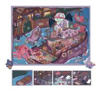 Créez vos propres autocollants de scène | Effet 3D Terreur Paysage Décalcomanies - Autocollants de compte d'horreur pour scrapbooking, carte de vœux, activités scolaires, enseignants, enfants, garçons