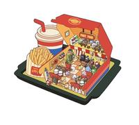 Créez vos propres autocollants muraux 3D miniatures pour boutique miniature, kit de décalcomanies de scène créative, décoration de chambre amovible, peinture murale pour vitrine de magasin, art