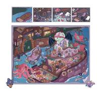 Créez votre propre scène autocollante - Décalcomanies d'horreur pour scrapbooking, aménagement paysager anti-stress | Effet 3D Autocollant Scène Craft Deccals, carte de vœux, carte de vœux, carnet