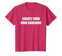Créez Votre Propre Soleil T-Shirt, Enfant, Rouge Chiné, 4 Ans
