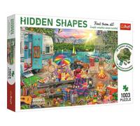 Trefl 10677 1000 + 3 Elemente, Finde Versteckte Formen, Unkonventionelles Puzzle, Urlaub, Life, Kreative Unterhaltung, Spaß Für Erwachsene Und Kinder AB 12 Jahren, Camper Van Trip