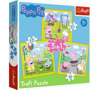 CREFL Puzzle 3en1 LE JOYEUX JOUR DE PEPPA 34849