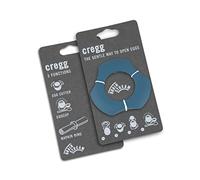 cregg Bleu - Ouvre-œuf 3-en-1 - Coupe-œuf, support à œuf et anneau de service - Gadget de cuisine original - Fabriqué en Allemagne