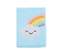 crelando® Carnet avec couverture peluche (arc-en-ciel)