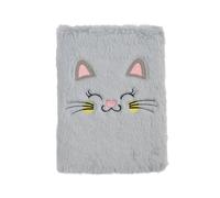 crelando® Carnet avec couverture peluche (chat)