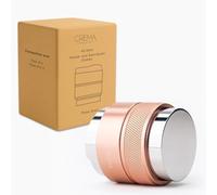 CREMA COFFEE PRODUCTS | Distributeur de café de 45,5 mm | Compatible avec porte-filtre de 46 mm | Double face, profondeur réglable | Beau tampers à main expresso