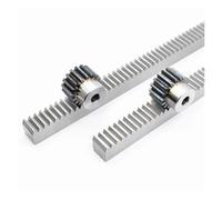 crémaillère à dents droite 1 pièces 1Mod module crémaillère en acier 10 * 10 * 500mm + 45 dents pignon alésage trou 6/8/10/12mm #45 métal(6mm Hole 45T Gear)