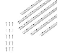 Crémaillère d'Étagère - DUOKU - 1846 mm - Acier Robuste - Lot de 20 - Argent Brillant