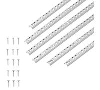 Crémaillère d'Étagère-Duoku-923 mm-Rail d'Étagères Mural à Perforation Simple, Lot de 8, Rails Réglables Robustes Acier avec Vis