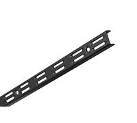 Crémaillère double en acier - entraxe 32 mm - Décor : Noir mat - Longueur : 950 mm - RAL : 9005 - ELEMENT SYSTEM
