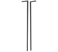 Crémaillère double performation arrière Clarence en L - 40x20mm - H2400 mm P320mm - noir BOHNACKER