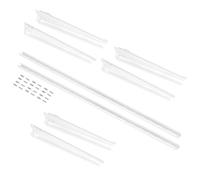 Crémaillères et 6 supports pour étagères Jagmet longueur 380 mm - blanc EMUCA