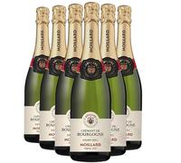 Crémant de Bourgogne Demi-sec - Blanc - Maison Moillard - Vin Blanc de Bourgogne (6x75cl) Effervescent