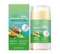 Crème à 60% d'urée et 2% d'acide salicylique, stick de crème pour les pieds à absorption rapide, applicateur portable et propre pour le soin des talons fendillés, hydratant pour pieds secs (1PCS)