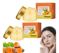 Crème à la Curcuma - Hydratant quotidien anti-âge pour peau mate sèche | Lotion éclaircissante : Teint uniforme, taches sombres, raffermissement | Réparation nocturne visage & corps (2)