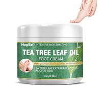 Crème à l'huile d'arbre à thé, Crème pour les Pieds Secs et Fissurés, Gel Crevasse pour Talons Gercés, Gel Pieds Réparatrice Hydratante Pied Très Secs et Abîmés, 100g