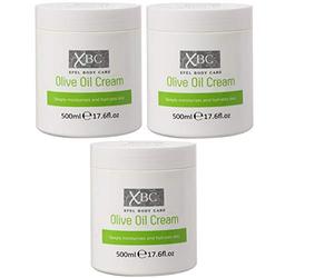 Crème à l'huile d'olive Xpel XBC (3 x 500 ml) Grand pot hydrate et hydrate en profondeur