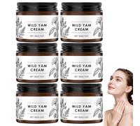 Crème à l'igname sauvage Wilderglow, soin hydratant bio à l'équilibre hormonal, enrichi en vitamine E et en huile de coco, lotion corporelle équilibrante pour peaux sèches et soins menstruels. (6PCS)