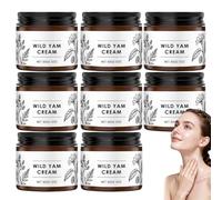 Crème à l'igname sauvage Wilderglow, soin hydratant bio à l'équilibre hormonal, enrichi en vitamine E et en huile de coco, lotion corporelle équilibrante pour peaux sèches et soins menstruels. (8PCS)
