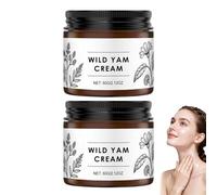 Crème à l'igname sauvage Wilderglow, soin hydratant bio à l'équilibre hormonal, enrichi en vitamine E et en huile de coco, lotion corporelle équilibrante pour peaux sèches et soins menstruels. (2PCS)