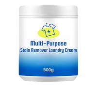 Crème à linge à lutte contre les colorations polyvalentes, dissolvant de taches de vêtements, colorants têtus, applications larges, protection avancée en tissu, 500 g pour le nettoyage huileux et grai