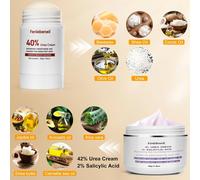 Crème À L'urée 40% Crème À L'urée 42% Plus 2% Acide Salicylique Force Maximale Pour Les Pieds Talons Craquelés Pieds Genoux Coudes Kit De Soins Des Pieds Pour Voyage Et Maison Crèmes Pour Les Pieds