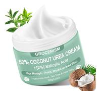 Crème à l'urée 50 % pour les pieds avec noix de coco 150 g || Crème pour les pieds et les mains Force maximale avec 2 % d'acide salicylique, arbre à thé et aloe vera pour une hydratation en profondeur