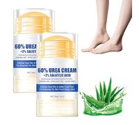 Crème à l'urée 60 % hydratante et anti-craquelures pour les pieds - Crème hydratante et anti-fissures - Crème de soin des pieds à l'urée - Soulage la sécheresse extrême - Fissure des pieds (W-2PC, 40