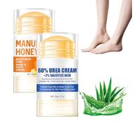 Crème à l'urée 60 % hydratante et anti-craquelures pour les pieds - Crème hydratante et anti-fissures - Crème de soin des pieds à l'urée - Soulage les extrêmes de la sécheresse et des fissures - (W+G