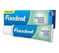 Fixodent Crème Fixative Neutre, Adhésive Pour Prothèses Dentaires, Fixation Extra Forte, Bouclier Antibactérien, Goût Neutre, 47g