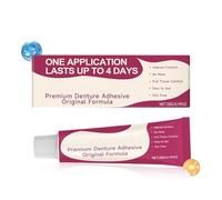 Crème Adhésive Pour Dentier | Maintien Long Et Sécurisé Scellement Doux Et Hermétique,Colle de Forte Adhérence pour Porteurs de Dentier - Pour Adultes Femmes Hommes Grand-Mère Grand-Père Famille Amis
