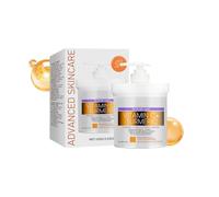 Crème anti-âge raffermissante et éclaircissante à la vitamine C et au curcuma | Tout-en-un pour tous types de peau | 100 g / 3,53 oz