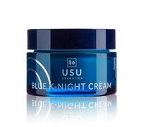 Crème anti-âge visage - Blue K-Night Cream - 50 ml - Aide à combattre les signes du vieillissement prématuré - Avec Syncronight et Eternal-P - Convient à tous les types de peaux - USU Cosmetics