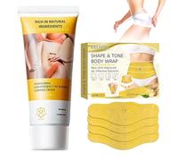 Crème Anti Cellulite et Patch Minceur, Perdre la Graisse du Ventre, Crème Raffermissante pour le Ventre, Raffermissement de la Peau, Convient à tout le Corps, Ventre, Cuisses et Bras, Hommes et Femmes