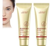 Crème anti-rides au collagène doré, 50g Crème au collagène doré,Gold And Collagen Anti-Wrinkle Cream,Crème Hydratante Anti-rides pour le Visage,Creme Anti Rides Femme, Creme Collagene Visage (2)