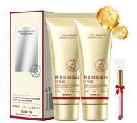 CrèMe Anti-Rides Au CollagèNe Doré,Hydratant Pour Le Visage Au CollagèNe Doré,CrèMe Raffermissante Hydratantes Pour Le Visage En Profondeur (2 pièces, tu as une taille)