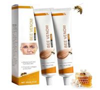 Crème anti-rides pour le visage et le cou - Crème hydratante naturelle avec poison d'abeille pour une peau plus ferme - Crème anti-âge pour tous les types de peau - 2 x 20 g (2 pièces)