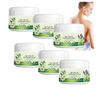 Crème antifongique à l’huile d’arbre à thé, crème lissante et hydratante pour les pieds d’athlète, apaise et hydrate la peau sèche et irritée, soin naturel pour pieds et mains (6pcs)