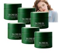 Crème apaisante à l’huile d’arbre à thé, hydratant naturel pour peaux sèches et irritées, lotion à l’aloe vera et lavande, soin doux contre rougeurs, peaux sensibles et usage quotidien (6pcs)