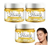 Crème apaisante au miel pour le visage, soin hydratant longue durée, lotion visage pour soulager les peaux sèches, crème légère non grasse, bases de maquillage pour les soins quotidiens. (3PCS)